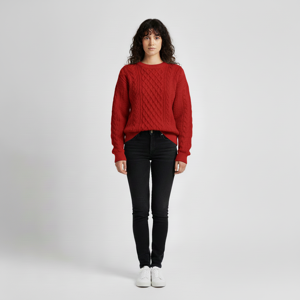 Nova Women’s Warm Long Sleeve Cable Knit Sweater | Comfort