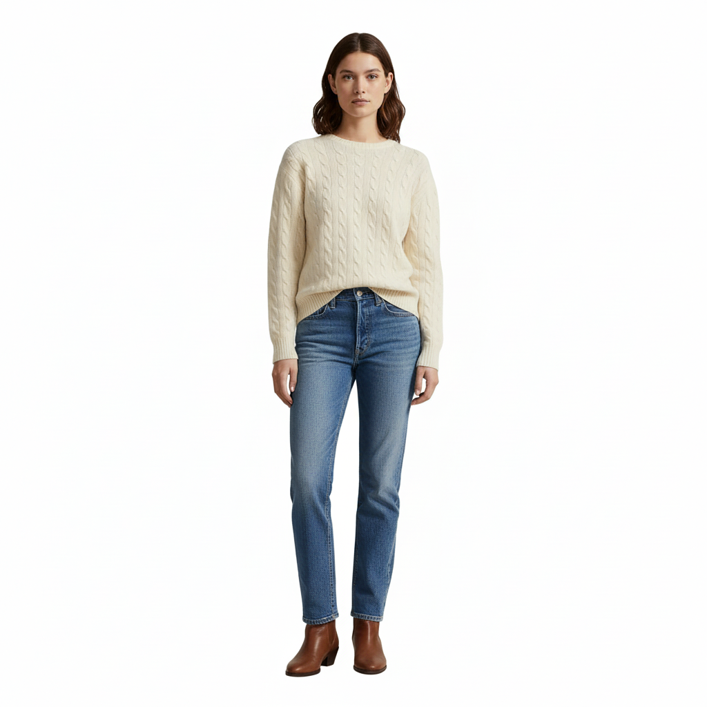 Ember Women’s Long Sleeve Cable Knit Sweater | Comfortable