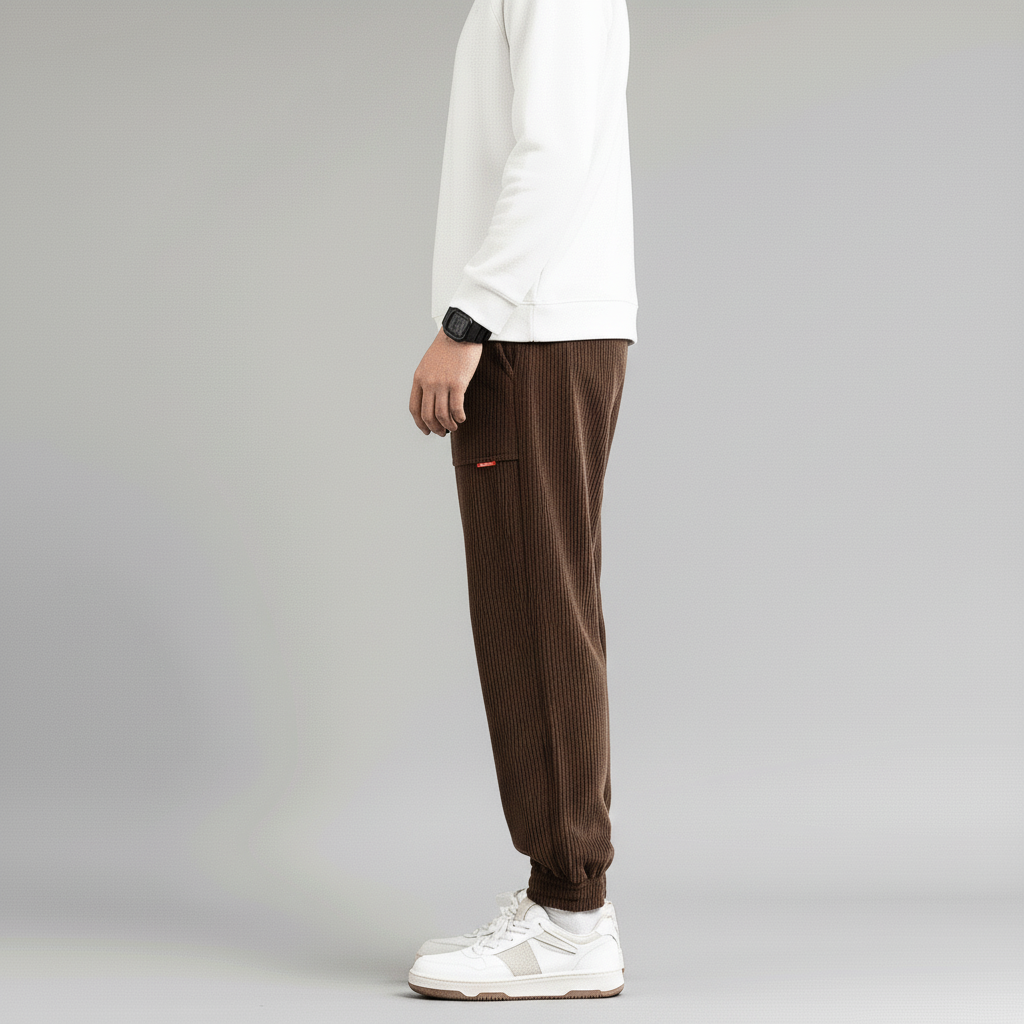 Crest Men's Baggy Corduroy Jogger Sweatpants | Autumn and Winter