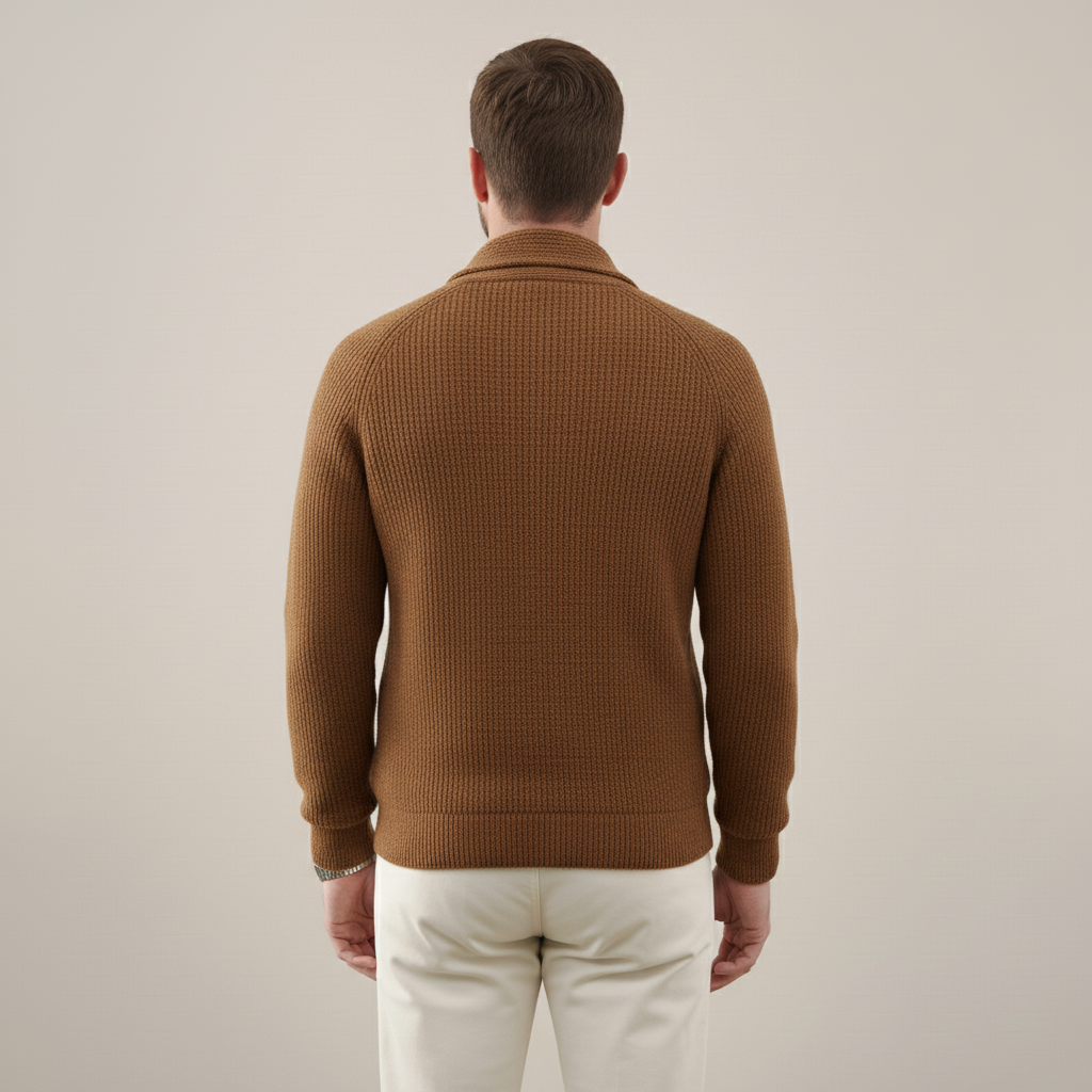 Flint Men’s Warm Knitted Shawl Collar Cardigan Sweater | Autumn and Winter