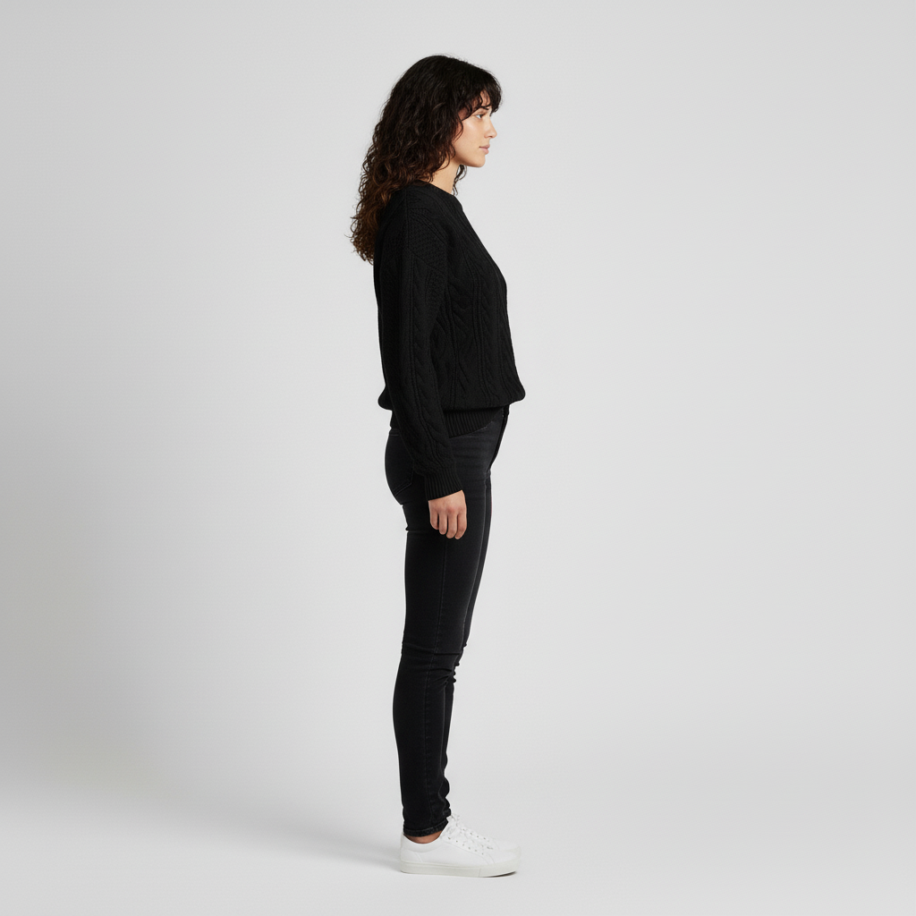 Nova Women’s Warm Long Sleeve Cable Knit Sweater | Comfort