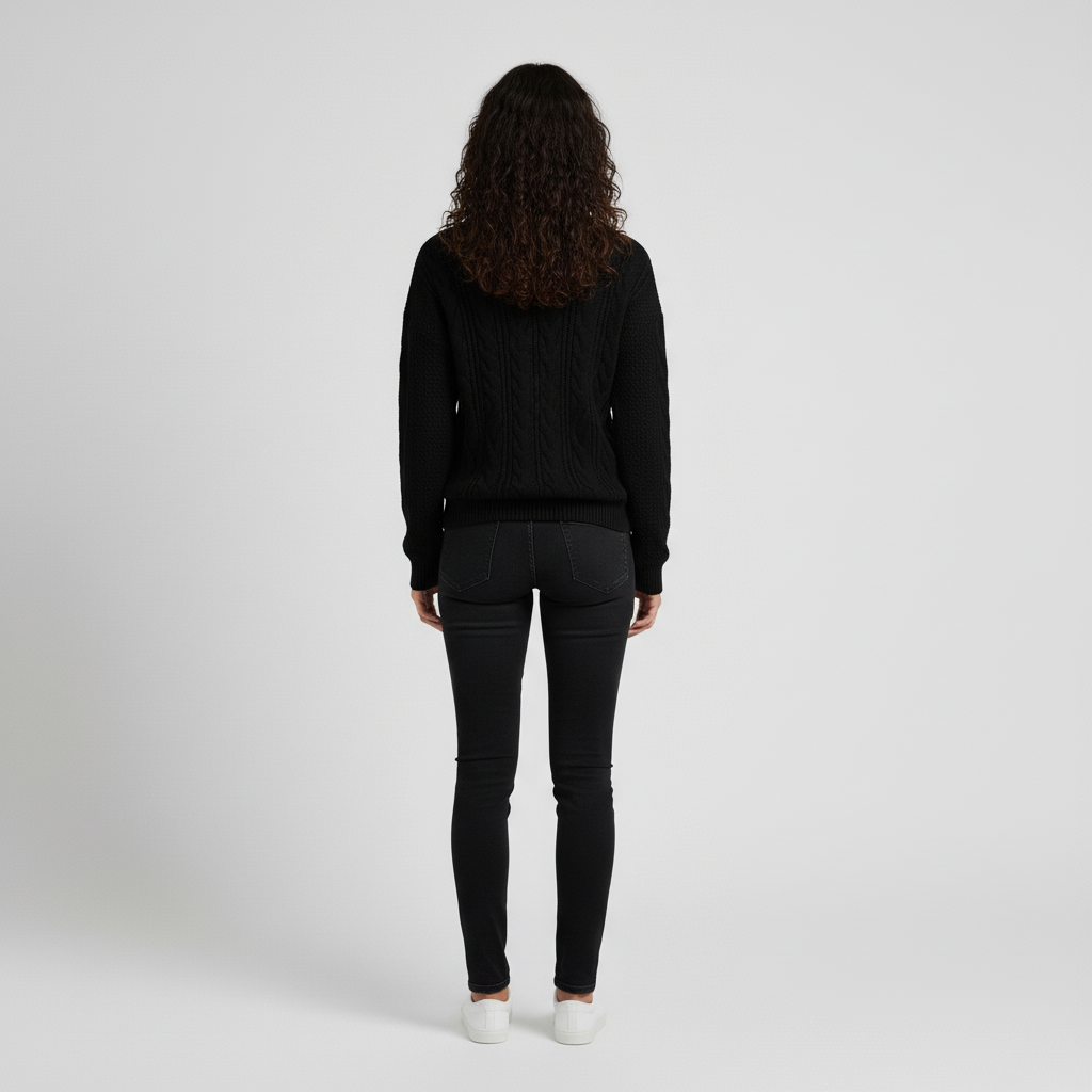 Nova Women’s Warm Long Sleeve Cable Knit Sweater | Comfort