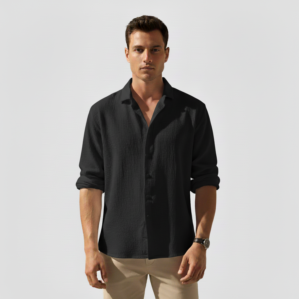 Oak Men's Long Sleeve Woven Button Down Shirt | Breathable
