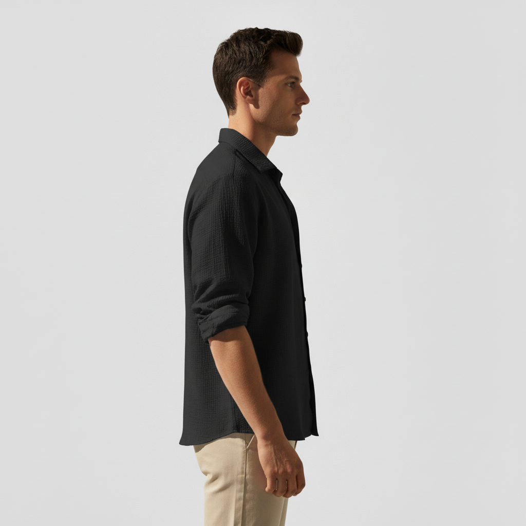 Oak Men's Long Sleeve Woven Button Down Shirt | Breathable