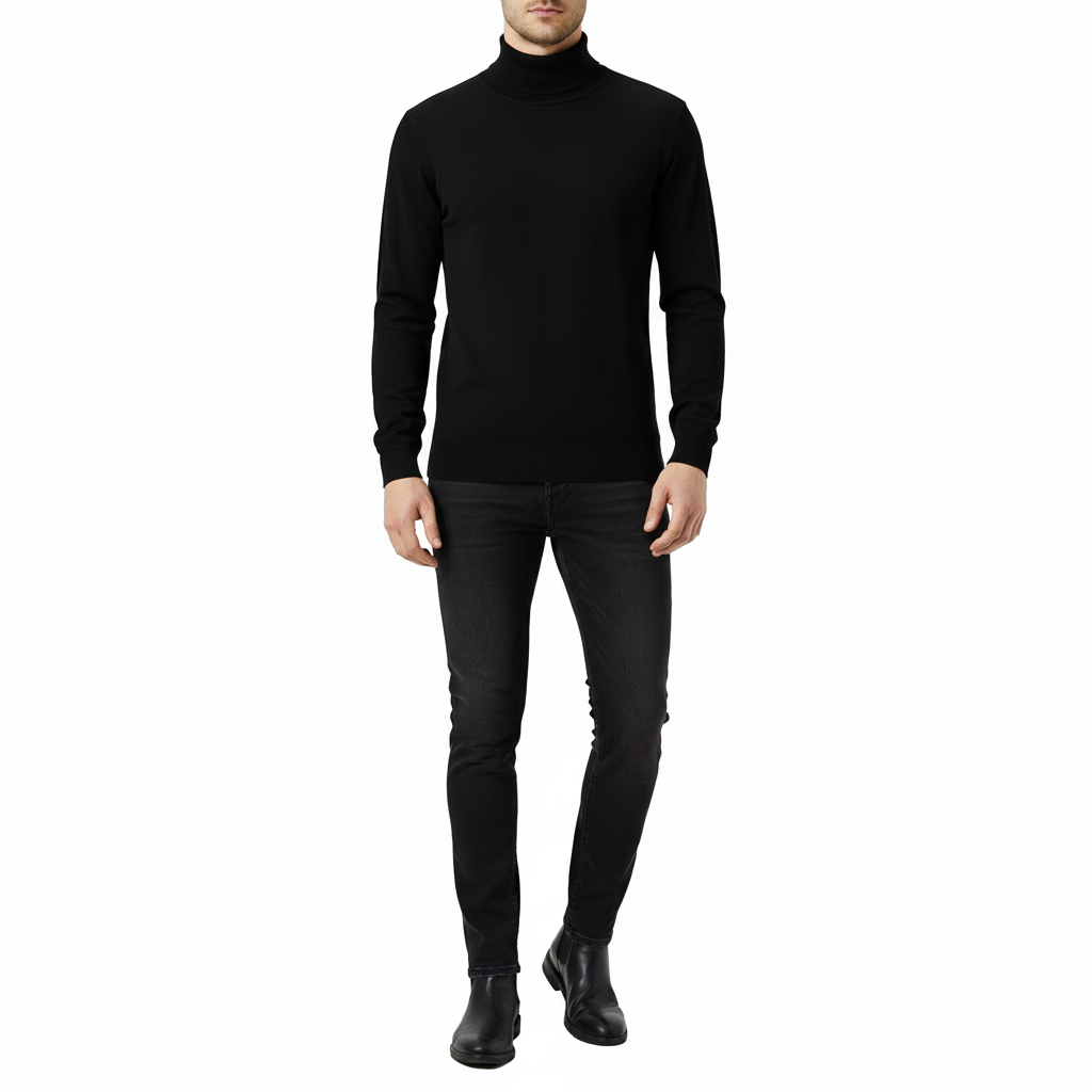 Ash Men’s Warm Cashmere Cotton Turtleneck Sweater | Knit